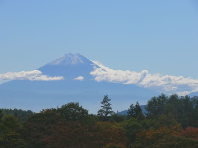 紅葉と冨士山
